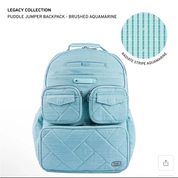 USED ONCE Lug Legacy Collection Puddle Jumper Backpack in Brushed Aquamarine 🎒 - Picture 5 of 12